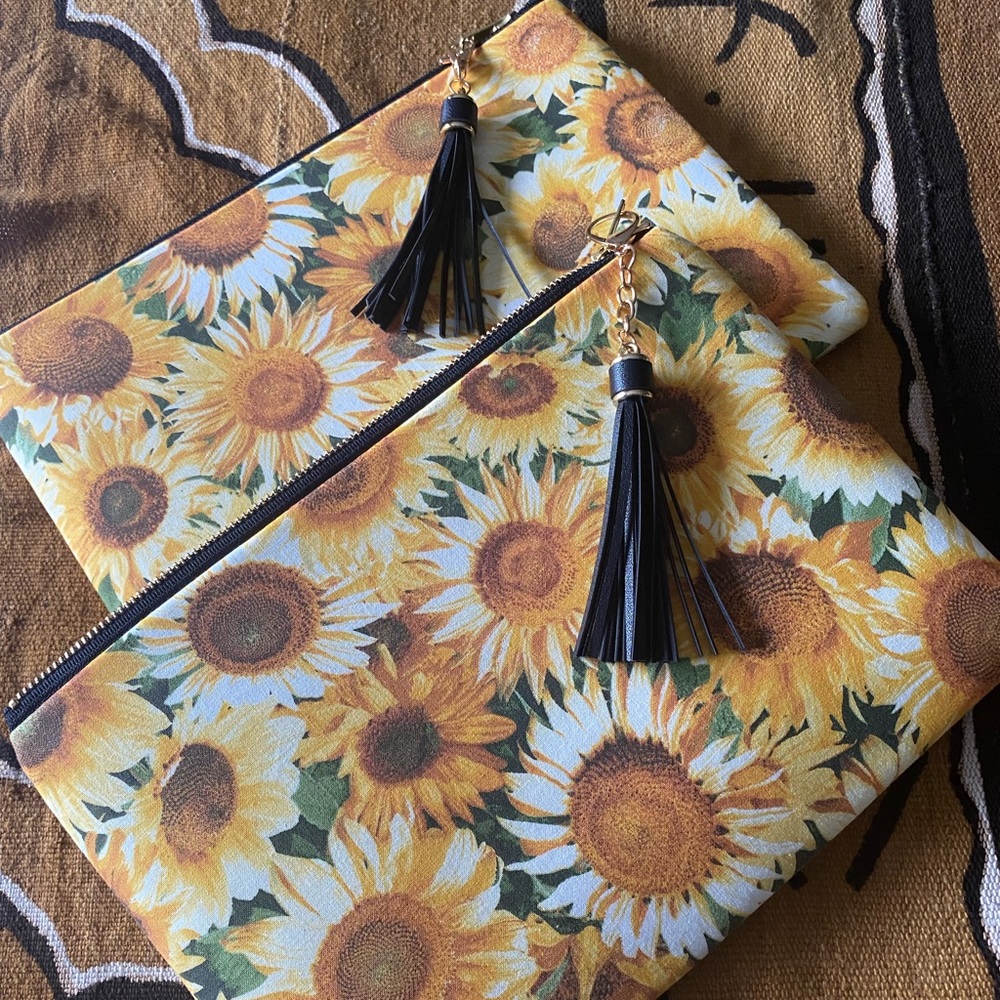Handmade Sunflower Clutch